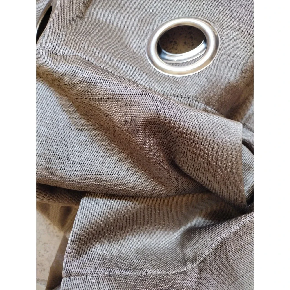 Ashton window curtain panel grommets Smoke 2 pack 50x78 Heavyweight‎ Blackout